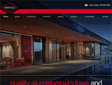 Tablet Screenshot of heritagewindows.com